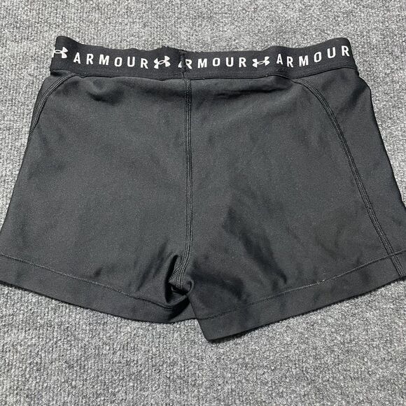 Under Armour Shorts Womens Medium Black HeatGear Compression Athletic Workout - Picture 8 of 8
